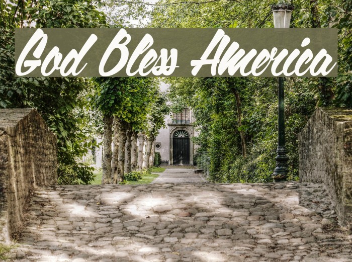 God Bless America Font examples