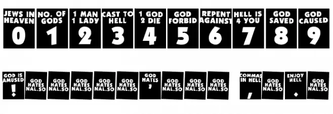 God Hates Westboro Font OTHER CHARS