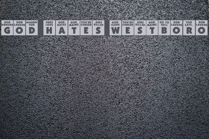 God Hates Westboro Font examples