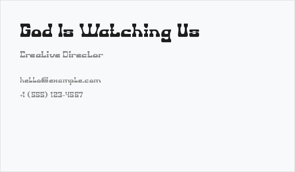 God Is Watching Us Business Card