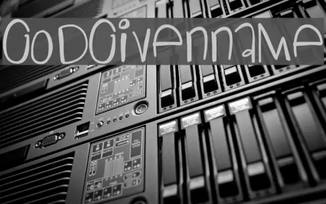 GodGivenName Font examples