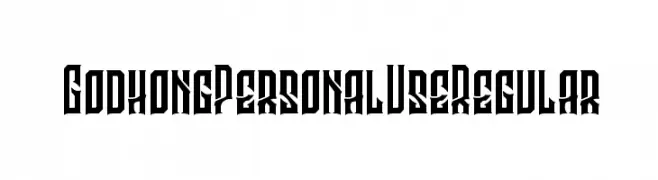 Godhong Personal Use Regular  Frei Schriftart Herunterladen
