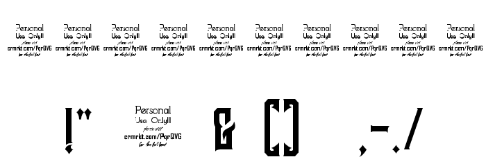 Godhong Personal Use Regular Font OTHER CHARS