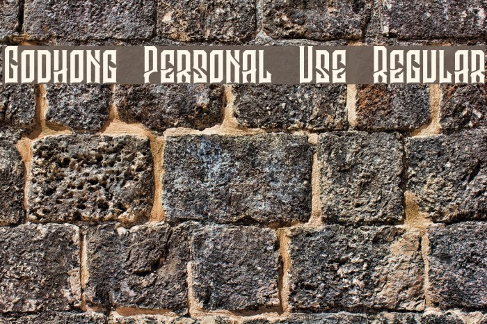 Godhong Personal Use Regular Font examples