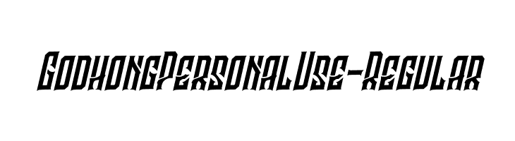 GodhongPersonalUse-Regular  免费字体下载