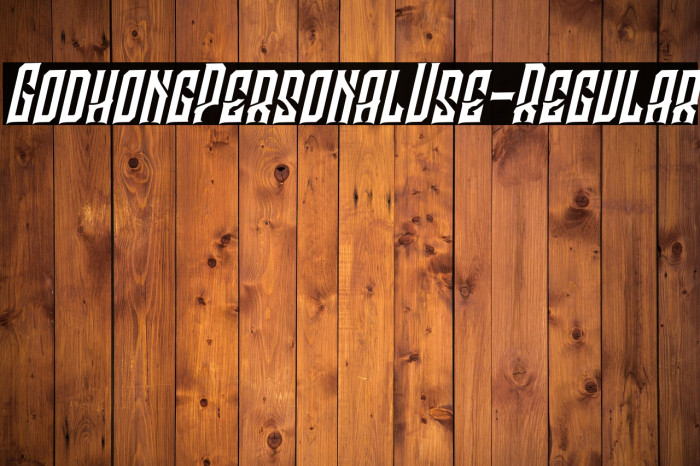 GodhongPersonalUse-Regular Example 1