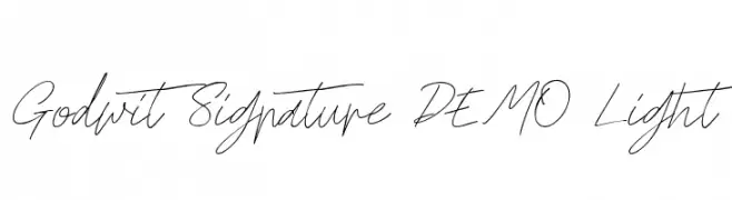Godwit Signature DEMO Light  Free Fonts Download