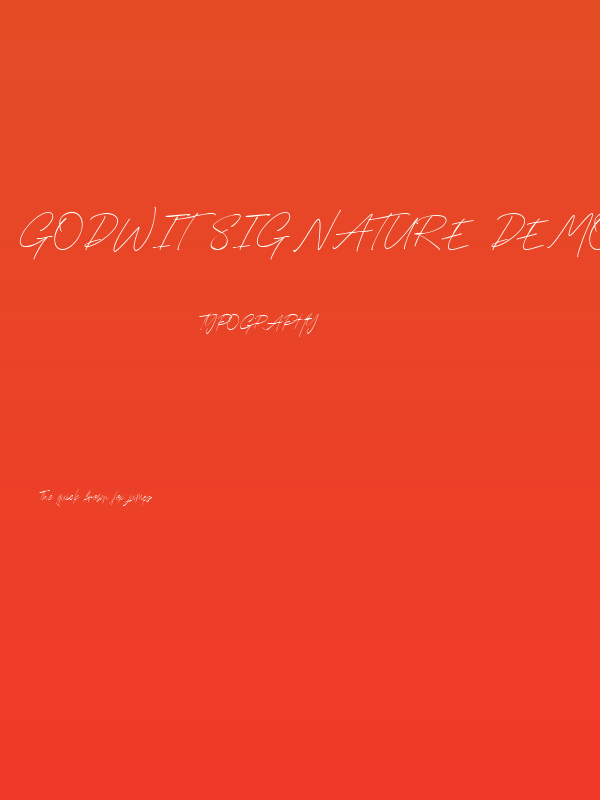 Godwit Signature DEMO Light Poster