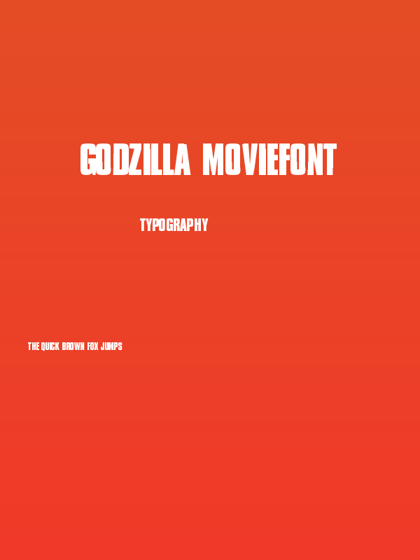Godzilla MovieFont Poster