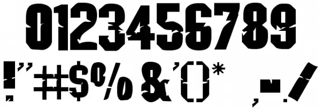 Godzilla Font OTHER CHARS