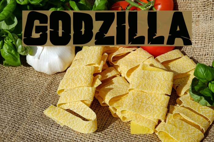 Godzilla Fonte examples