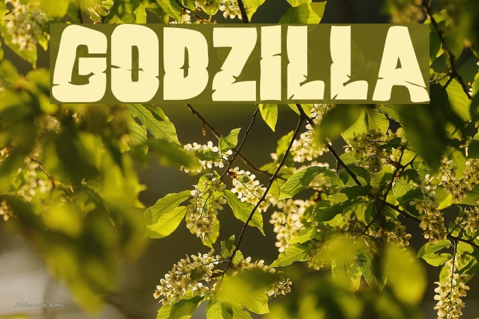 Godzilla Fonte examples