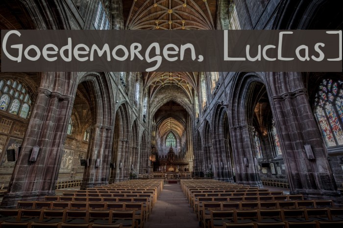 Goedemorgen, Luc[as] Example 2