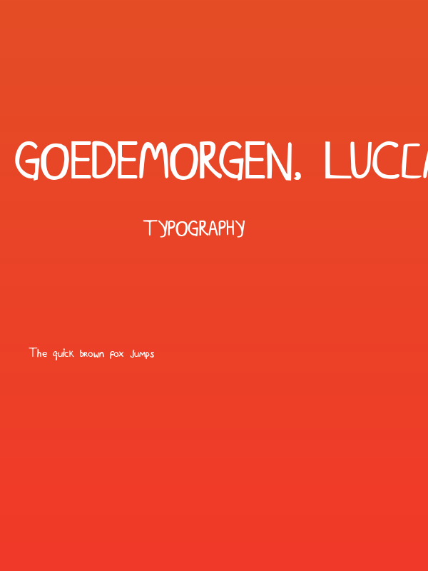 Goedemorgen, Luc[as] Poster