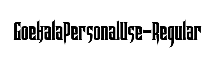 GoekalaPersonalUse-Regular  Frei Schriftart Herunterladen
