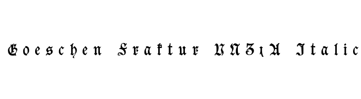 Goeschen Fraktur UNZ1A Italic Font