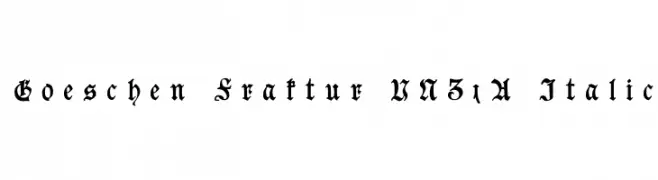 Goeschen Fraktur UNZ1A Italic  नि: शुल्क फ़ॉन्ट्स डाउनलोड