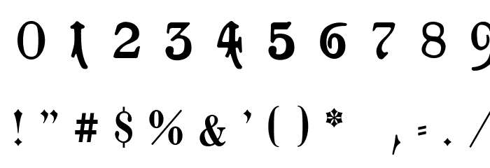 Goeschen Fraktur UNZ1A Italic Font OTHER CHARS
