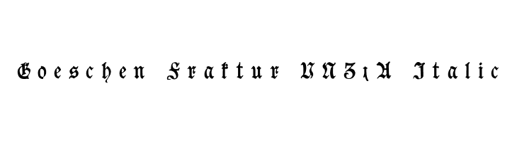 Goeschen Fraktur UNZ1A Italic  フリーフォントのダウンロード