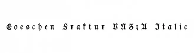 Goeschen Fraktur UNZ1A Italic  Free Fonts Download