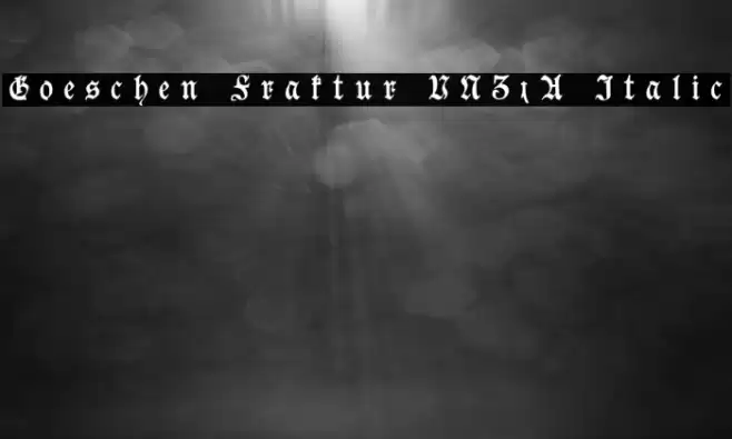 Goeschen Fraktur UNZ1A Italic Font examples