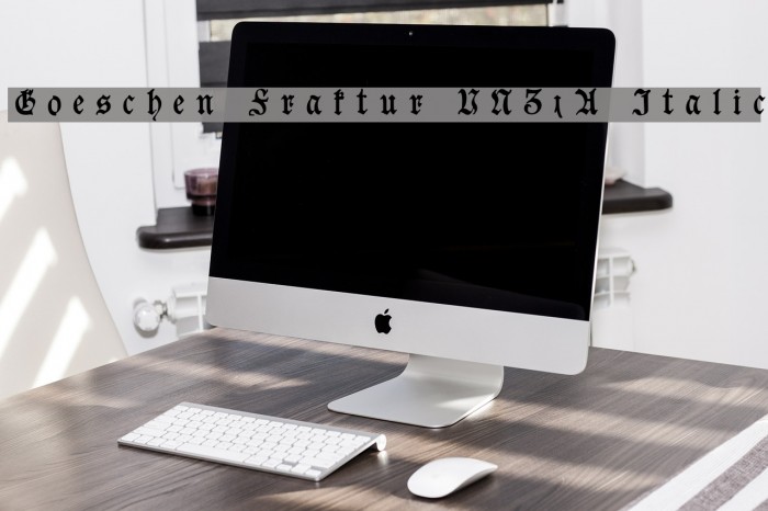Goeschen Fraktur UNZ1A Italic Font examples