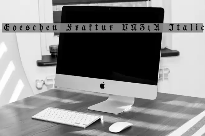 Goeschen Fraktur UNZ1A Italic Font examples