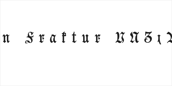 Goeschen Fraktur UNZ1A Italic Logo