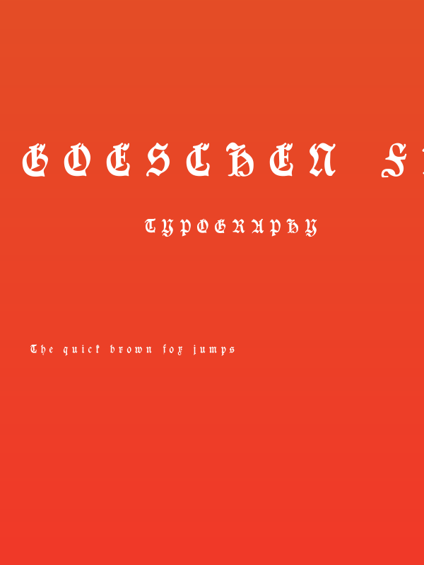 Goeschen Fraktur UNZ1A Italic Poster