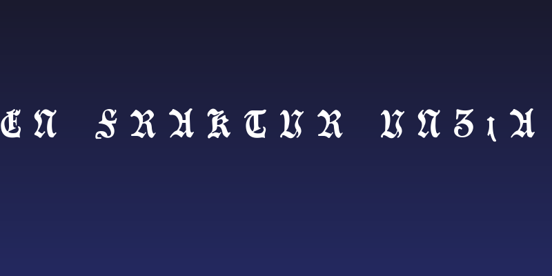 Goeschen Fraktur UNZ1A Italic Social Header