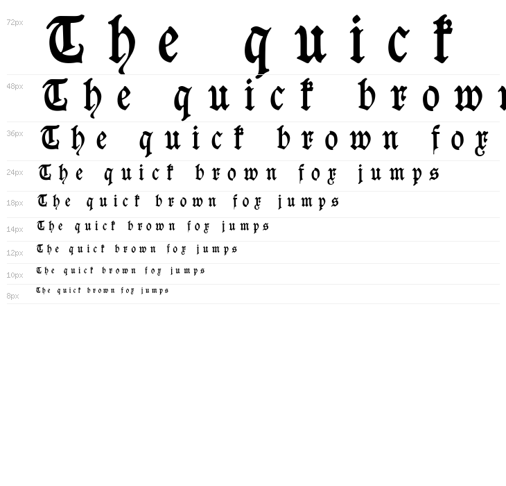 Goeschen Fraktur UNZ1A Italic Waterfall