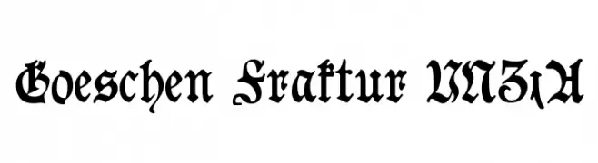Goeschen Fraktur UNZ1A  تنزيل الخطوط