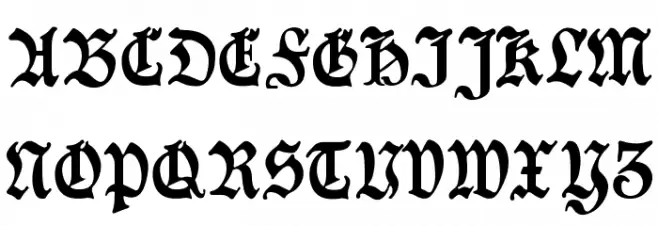 Goeschen Fraktur UNZ1A Schriftart Groß