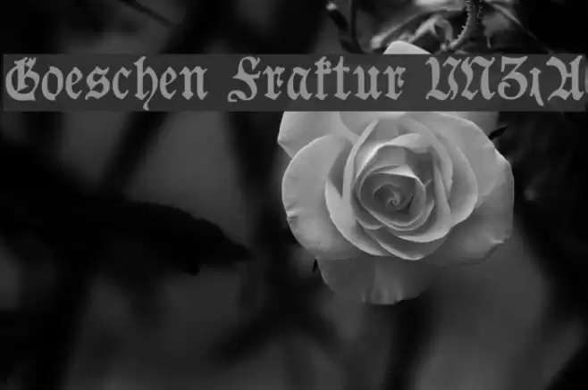 Goeschen Fraktur UNZ1A Font examples