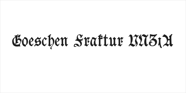 Goeschen Fraktur UNZ1A Logo