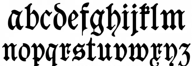 Goeschen Fraktur UNZ1A फ़ॉन्ट लोअरकेस