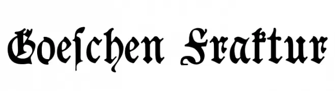 Goeschen Fraktur  Frei Schriftart Herunterladen