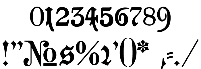 Goeschen Fraktur Font OTHER CHARS