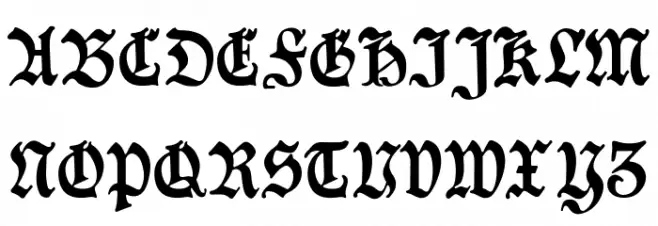 Goeschen Fraktur Шрифта ВЕРХНИЙ