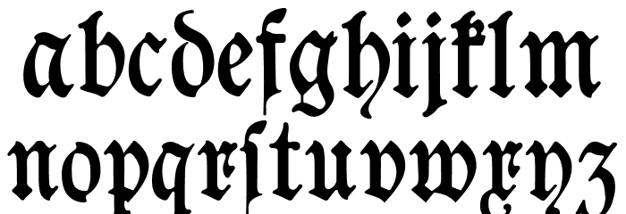 Goeschen Fraktur Font LOWERCASE