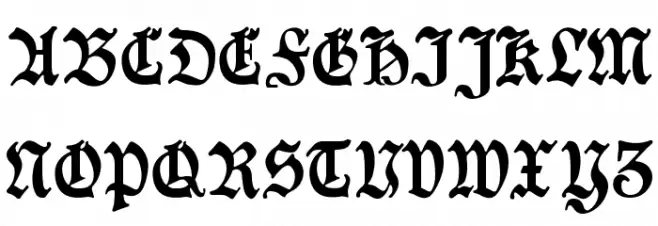 Goeschen Fraktur Caratteri MAIUSCOLE