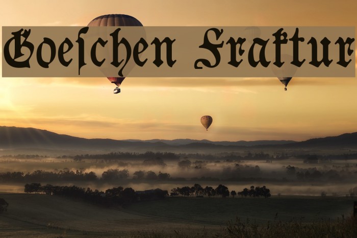 Goeschen Fraktur Font examples