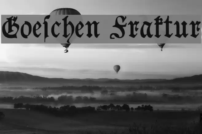 Goeschen Fraktur Шрифта examples