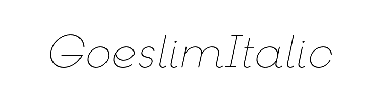 Goeslim Italic Font