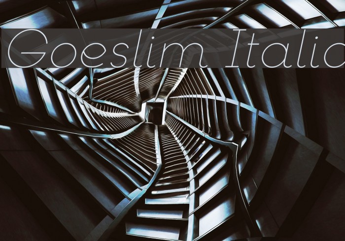 Goeslim Italic Font examples