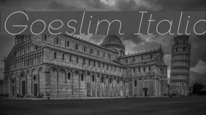 Goeslim Italic examples