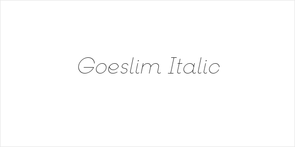 Goeslim Italic Logo