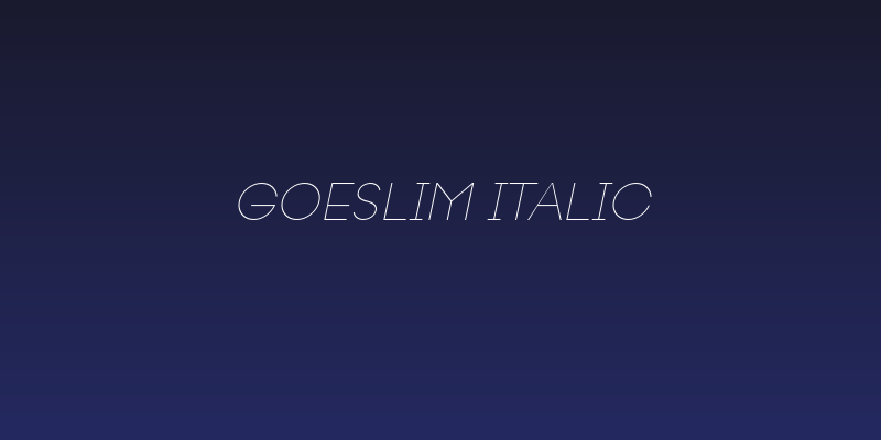 Goeslim Italic Social Header