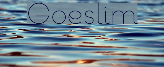 Goeslim Font examples