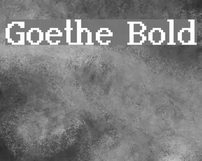 Goethe Bold Font examples